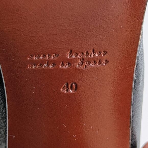 Chie Mihara T-Strap Heels 40 Black Green Snakeskin Accent Retro Glam Pinup Shoes - Picture 2 of 15